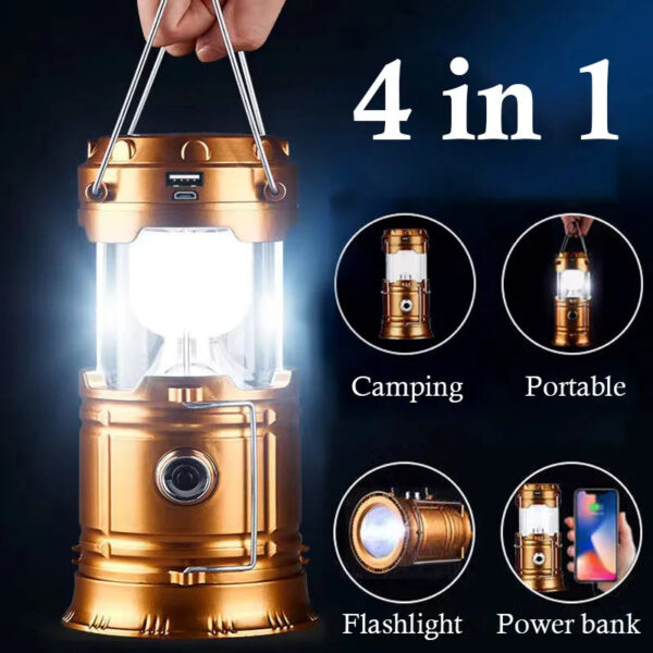 USB Rechargeable Waterproof Camping Lantern Outdoor Light Torch - Image 5