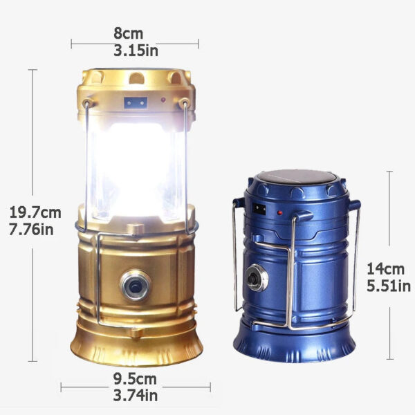 USB Rechargeable Waterproof Camping Lantern Outdoor Light Torch - Image 9