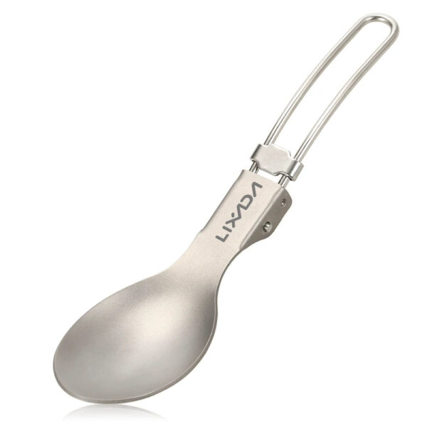 Lixada Camping Folding Titanium Spork - Lightweight Outdoor Tableware for Hiking and Picnic - Image 4