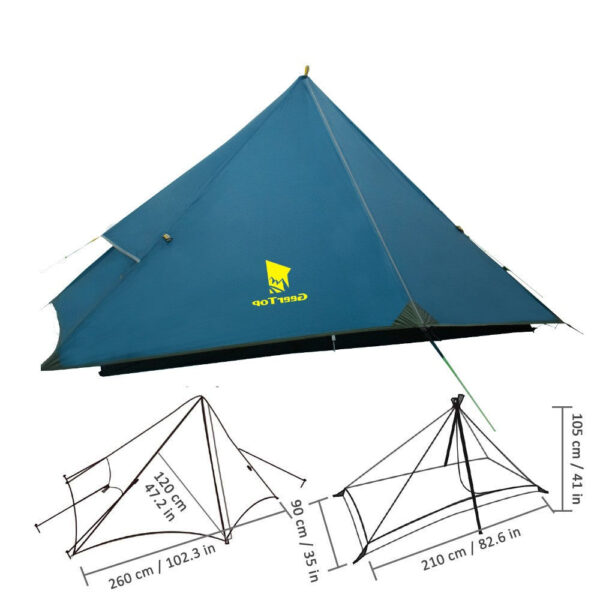 Portable Rain Proof Pyramid Tent for Outdoor Beach Camping - Image 4