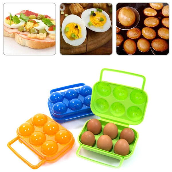 Portable Camping BBQ Egg Storage Box | Travel Kitchen Utensils | Outdoor Tableware - Image 5